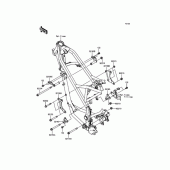 Схема узла: Крепление двигателя для Kawasaki KLX125 KLX125