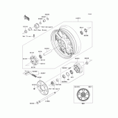 Схема узла: Заднее колесо & Приводная цепь для Kawasaki ZR1200 ZRX1200 DAEG