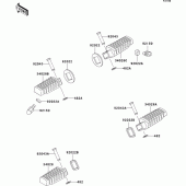 Схема узла: Подножки для Kawasaki ER500 ER-5