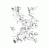 Схема вузла: Задній гальмівний циліндр Kawasaki VN1700 Vulcan 1700 Nomad ABS