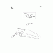 Схема вузла: Інформаційні наклейки для Kawasaki KX450 KX450F