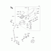 Схема узла: Передний тормозной цилиндр для Kawasaki KX250/ KX252 KX250