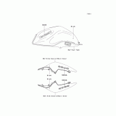 Схема вузла: Decals(black)(laf/las) для Kawasaki ZR750 Z750