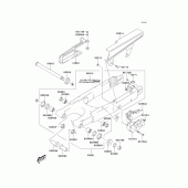 Схема узла: Swingarm(klx400-a1) для Kawasaki KLX400 KLX400SR
