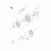 Схема узла: Заднее колесо & Приводная цепь для Kawasaki VN1500 Vulcan 1500 Drifter
