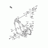 Схема узла: Крепление двигателя для Kawasaki VN400 Vulcan Classic