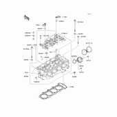 Схема вузла: Головка циліндра для Kawasaki ZX636 Ninja ZX-6R