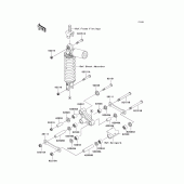 Схема узла: Задняя подвеска для Kawasaki ZX600 Ninja ZX-6