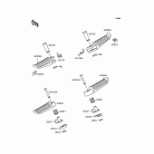 Схема узла: Подножки для Kawasaki ZX400 ZZR400