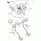 Схема узла: Передний тормозной цилиндр для Kawasaki ZG1000 Concours