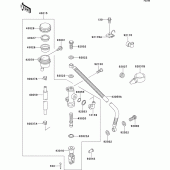 Схема вузла: Задній гальмівний циліндр Kawasaki ZX750 ZXR750R