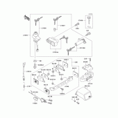 Схема узла: Замок зажигания для Kawasaki ZX1100 GPZ1100