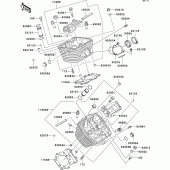 Схема вузла: Головка циліндра для Kawasaki VN800 Vulcan 800 Classic