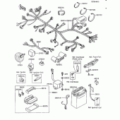 Схема вузла: Електроустаткування для Kawasaki ZX600 Ninja 600R