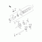 Схема вузла: Gear change drum/shift fork(s) для Kawasaki ZR750 ZR-7