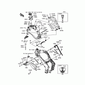 Схема вузла: Паливний бак для Kawasaki ZR1000 Z1000 ABS