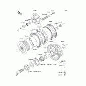 Схема вузла: Зчеплення для Kawasaki ZR1000 Z1000