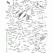 Схема вузла: Радіатор (1/3) для Kawasaki ZR1100 ZRX1100