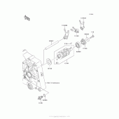 Схема узла: Gear Change Drum/shift Fork(S) для Kawasaki KLX140 KLX140