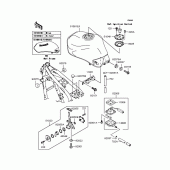 Схема вузла: Паливний бак для Kawasaki ZR750 ZR-7S