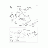 Схема вузла: Вихлопна система для Kawasaki KX250/KX252 KX250