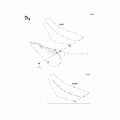 Схема узла: Сиденье для Kawasaki KLX110 KLX110