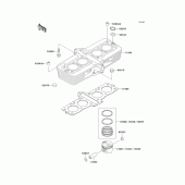 Схема вузла: Циліндр & Поршень для Kawasaki ZR550 Zephyr