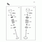 Схема вузла: Клапан для Kawasaki KX250/KX252 KX250F