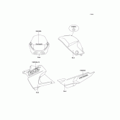 Схема вузла: Decals(red)(kle500-a1) для Kawasaki KLE500