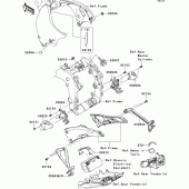 Схема узла: Крепление двигателя для Kawasaki ZX1000 Ninja ZX-10R ABS