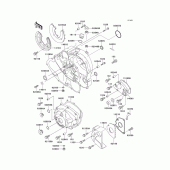 Схема вузла: Engine cover(s)(1/2) для Kawasaki KLX650 KLX650