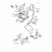 Схема вузла: Cowling(1/2) для Kawasaki ZX400 Z400FII