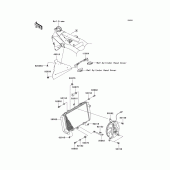 Схема узла: Радиатор для Kawasaki ZR750 Z750