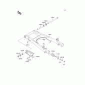 Схема вузла: Задній важіль (Маятник) для Kawasaki VN250 Eliminator 250V