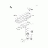 Схема узла: Цилиндр & Поршень для Kawasaki ZR750 ZR-7
