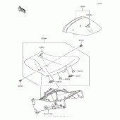 Схема вузла: Сидіння для Kawasaki ZX636 Ninja ZX-6R