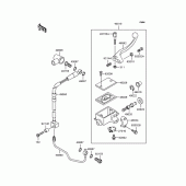 Схема вузла: Передній гальмівний циліндр Kawasaki KLX250 KLX250
