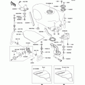 Схема узла: Топливный бак(1/2)(zx600-e4) для Kawasaki ZX600 ZZ-R600