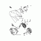 Схема вузла: Генератор та РР для Kawasaki ER250 Z250 ABS