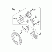 Схема узла: Задний тормоз для Kawasaki ZX600 Ninja ZX-6R