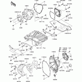 Схема вузла: Engine cover(s)(1/2) до Kawasaki ZR1000 Z1000 ABS