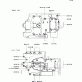 Схема вузла: Болти картера двигуна для Kawasaki EJ650 W650
