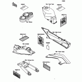 Схема вузла: Інформаційні наклейки для Kawasaki ZX1100 Ninja ZX-11