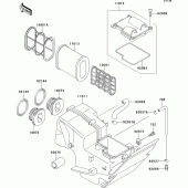 Схема узла: Воздушный фильтр для Kawasaki EL250 Eliminator 250