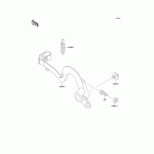 Схема узла: Лапка тормоза для Kawasaki KX250/ KX252 KX250