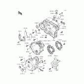 Схема вузла: Engine cover(s)(1/2) для Kawasaki KL650 KLR650