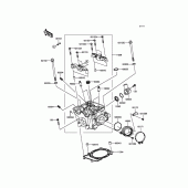 Схема вузла: Головка циліндра для Kawasaki KX450 KX450F