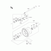 Схема вузла: Front wheel для Kawasaki VN1500 Vulcan 1500 Classic