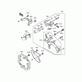 Схема вузла: Заднє гальмо для Kawasaki KX450 KX450F
