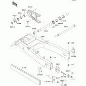 Схема узла: Задний рычаг (Маятник) для Kawasaki ZX600 ZZ-R600
